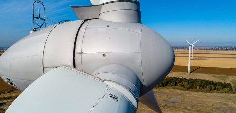 wind turbine blade inspections by drone