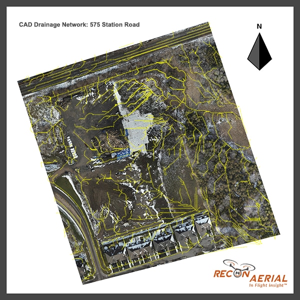 CAD drainage network from drone images
