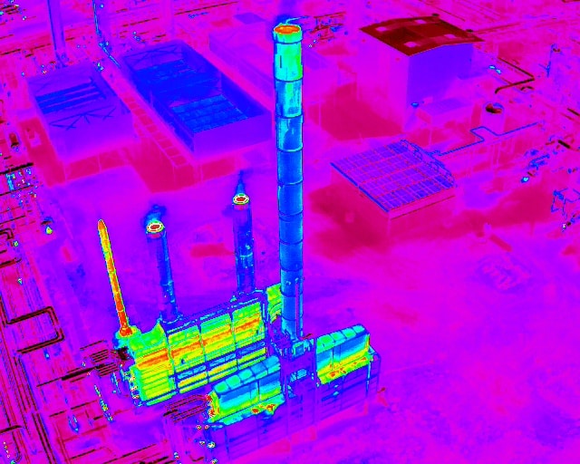 thermal stack inspection by drone