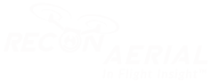 Recon Aerial Drone Services Logo and Tagline_white_drone