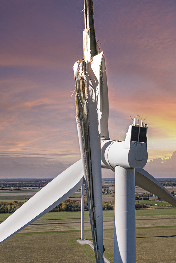 wind turbine blade failure - recon aerial blade inspections